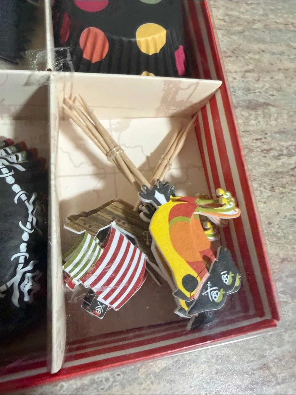 NWT Meri Meri Pirate Party 24-Cupcake Toppers and 24-Cupcake cases
